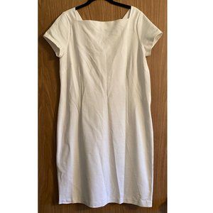Banana Republic White Square Neck Dress - Size: 12